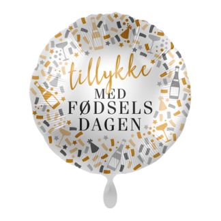 Tillykke med fødselsdagen konfetti & champagne