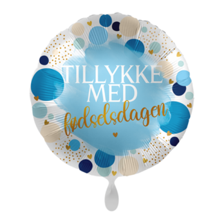 Tillykke med fødselsdagen lyseblå prikker