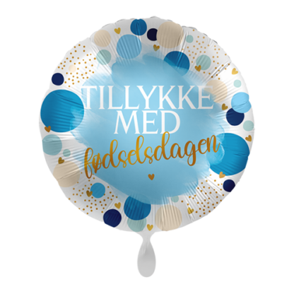Tillykke med fødselsdagen lyseblå prikker