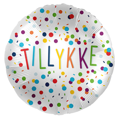 Tillykke med prikker og konfetti