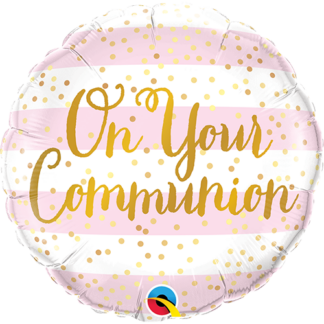 On Your Communion Pink Stripes