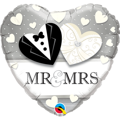 Mr. & Mrs. hjerte ballon