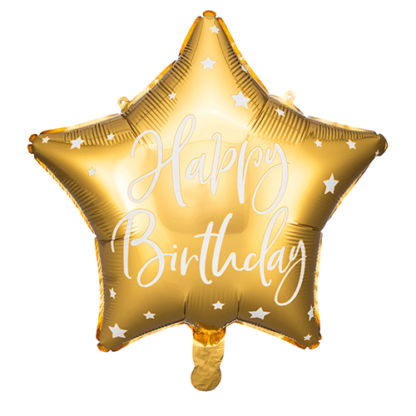 Guld stjerne happy birthday