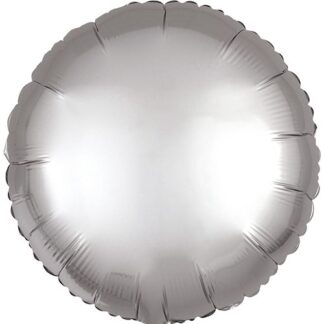 Rund folie ballon - satin platin