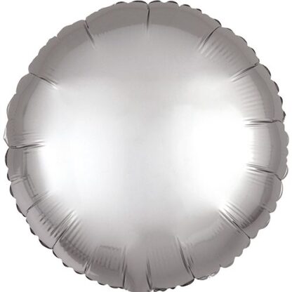 Rund folie ballon - satin platin