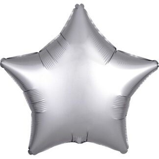 Stjerne folie ballon - sølv