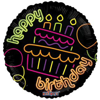 Neon birthday cupcake