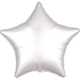 Stjerne folie ballon - hvid