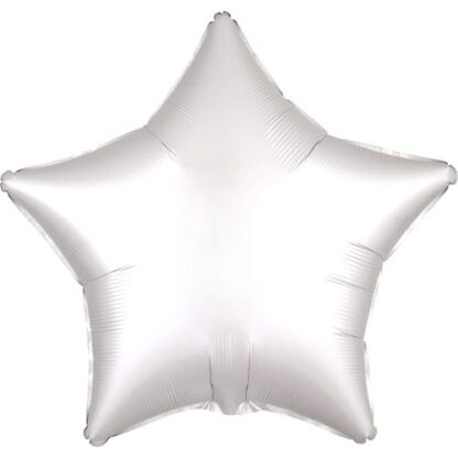 Stjerne folie ballon - hvid