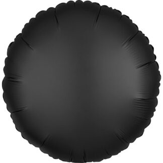 Rund folie ballon - sort