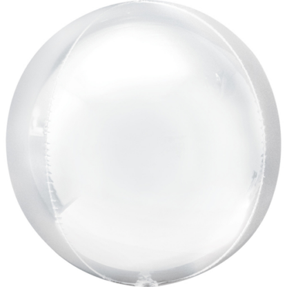 Hvid orbz ballon 38x40cm