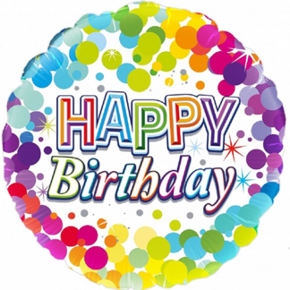 Happy birthday colorful confetti