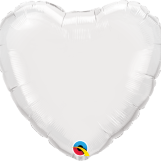 White - 18” folie hjerte