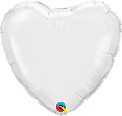White - 18” folie hjerte
