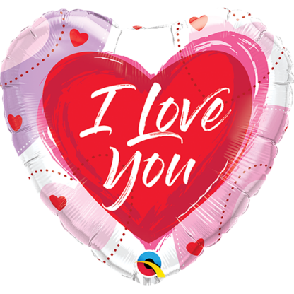 I Love You Brushed Hearts