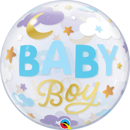 Baby boy måne bubble ballon