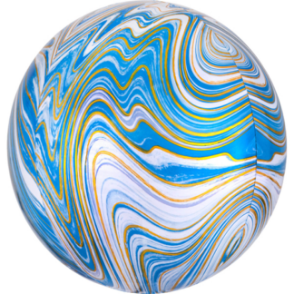 Marblez blue orbz ballon 38x40cm