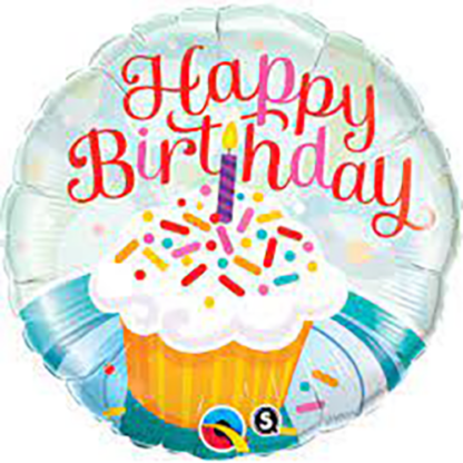 Birthday cupcake & sprinkles