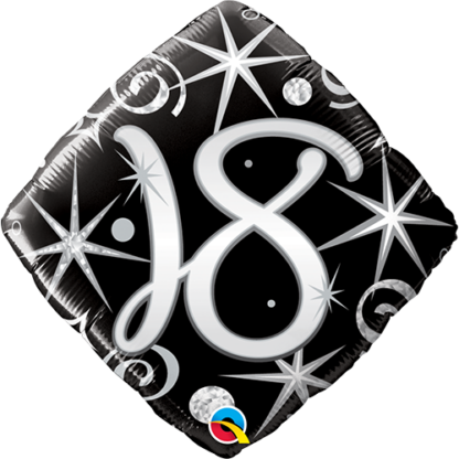 18 år elegant sparkles and swirls