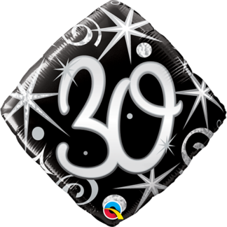 30 år elegant sparkles and swirls