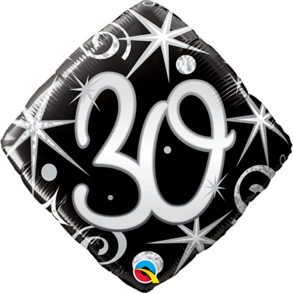 30 år elegant sparkles and swirls
