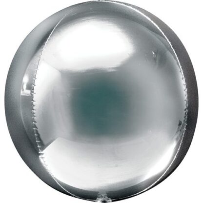 Sølv orbz ballon 38x40cm