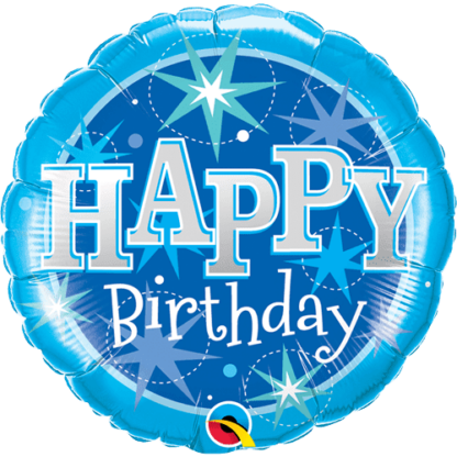 Happy birthday blå folie