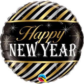 Happy new year diagonal stripes