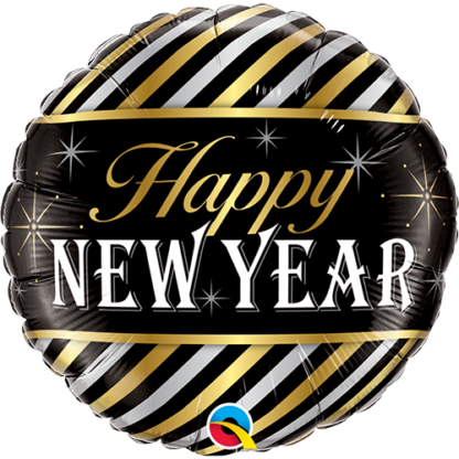 Happy new year diagonal stripes
