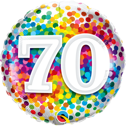70 år konfetti