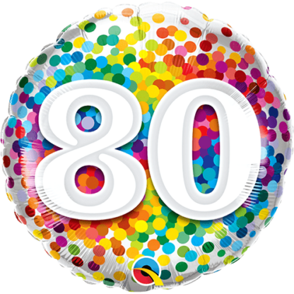 80 år konfetti