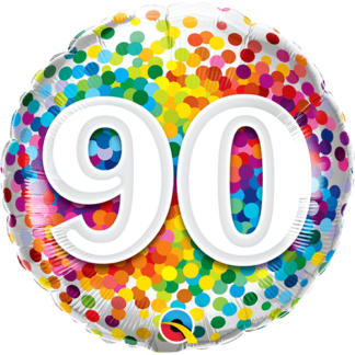 90 år konfetti