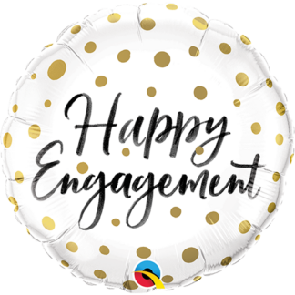 Happy engagement gold dots