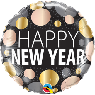 New year metallic dots