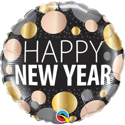 New year metallic dots