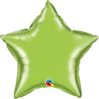 Lime grøn folie stjerne