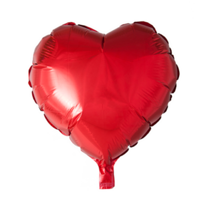 Folieballon hjerte rød