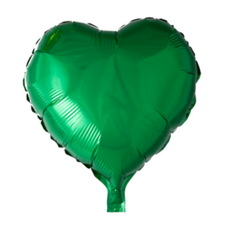 Folieballon hjerte grøn