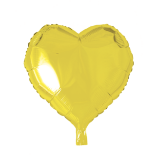 Folieballon hjerte gul