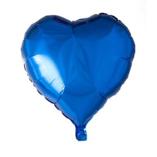 Folieballon hjerte navy blå
