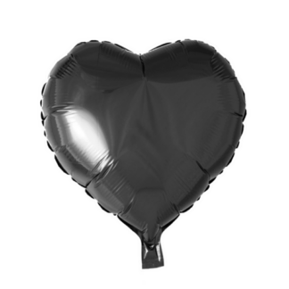 Folieballon hjerte sort