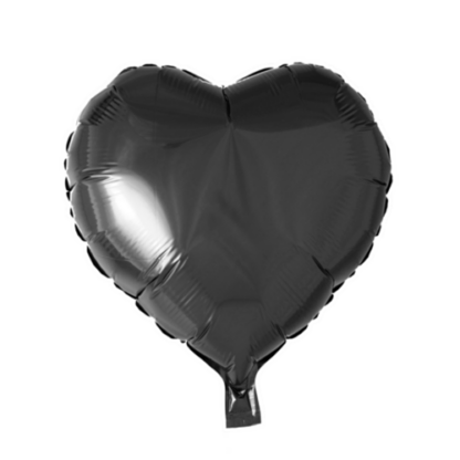 Folieballon hjerte sort