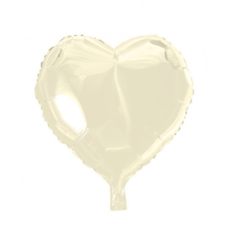 Folieballon hjerte elfenben