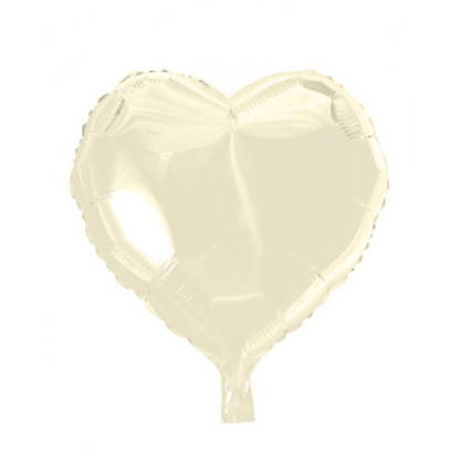 Folieballon hjerte elfenben