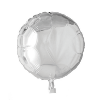 Folieballon rund sølv