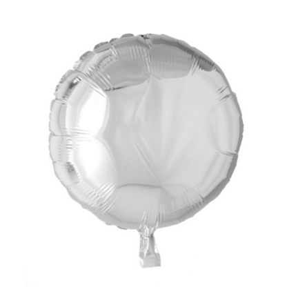 Folieballon rund sølv