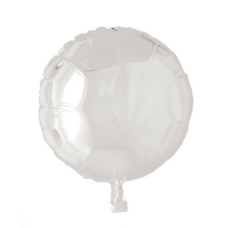 Folieballon rund hvid