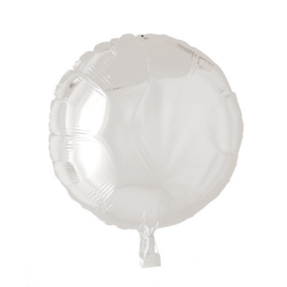 Folieballon rund hvid