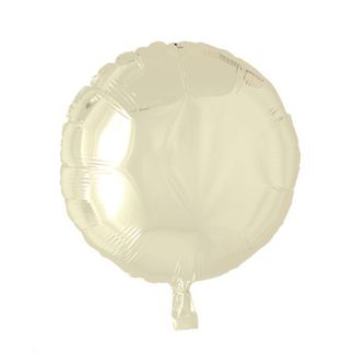 Folieballon rund elfenben
