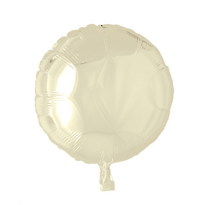 Folieballon rund elfenben